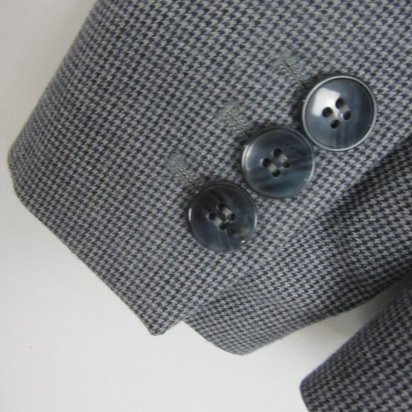 New United Colors Of Benetton Blazer Womens S Gray Houndstooth LS Blazer Jacket - Picture 11 of 14